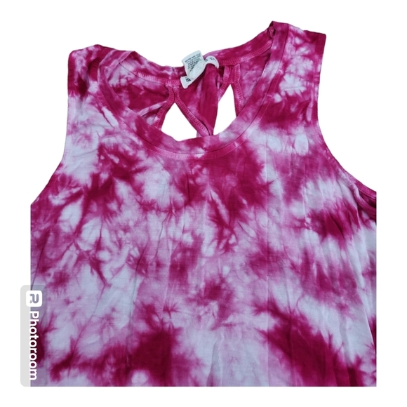 💕Indigo thread handkerchief hem tie die tank - Picture 5 of 6